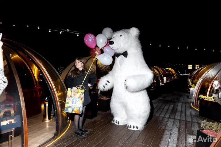 Белый Мишка поздравление и от Тедди