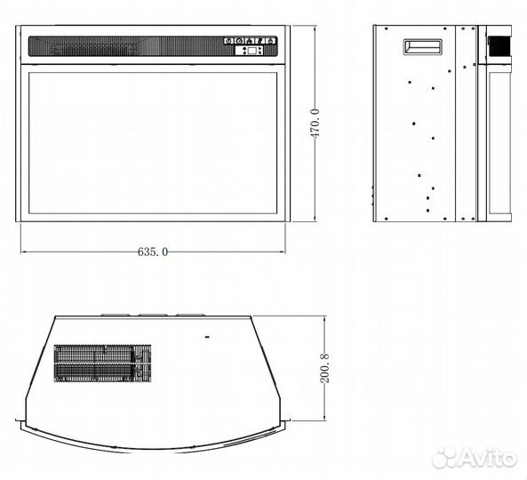 Электрокамин Panoramic 25 LED FX QZ