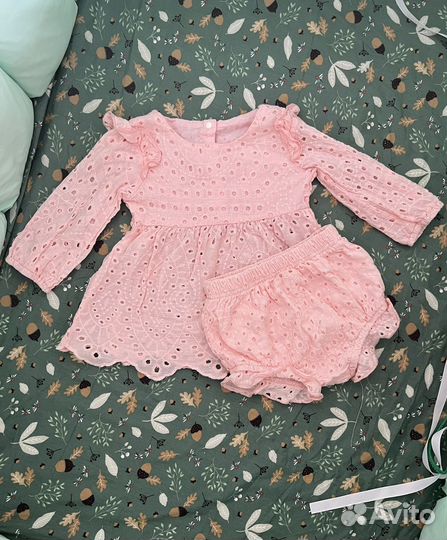 Большой пакет летних вещей на малышку 3-6 м