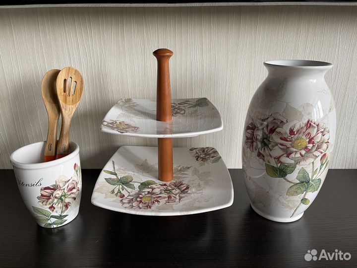 Ваза+ фруктовница этажерка италия