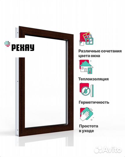 Окно пластиковое глухое