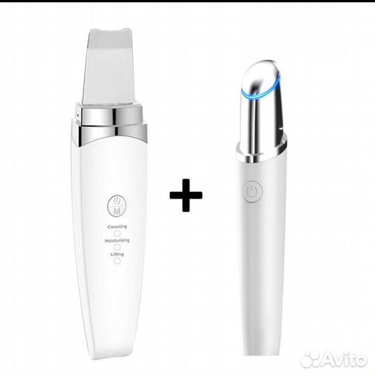 Скребок для кожи+ массажёр для глаз