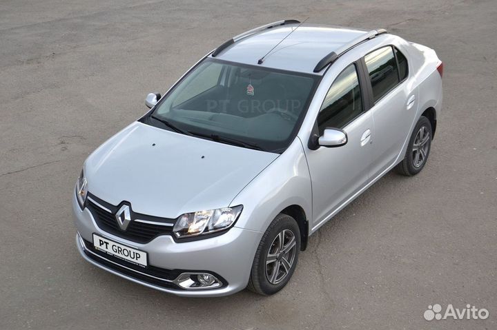 Рейлинги PT Renault Logan с 2014, серебристые