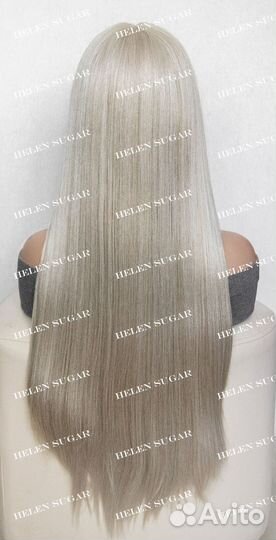 Парик на сетке пепельный блонд