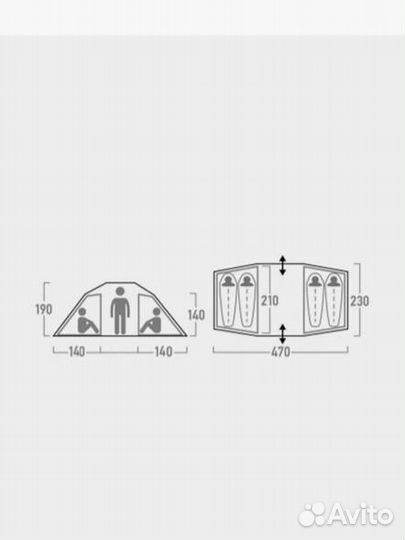 Палатка outventure hudson 4