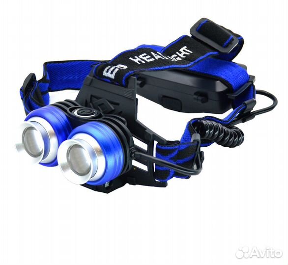 Мощный аккумуляторный налобный фонарь