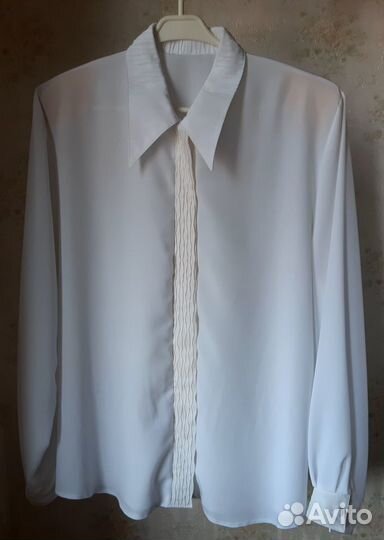 Блуза винтаж р.48-50 белая