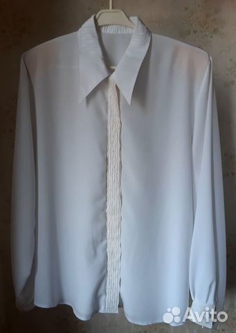 Блуза винтаж р.48-50 белая