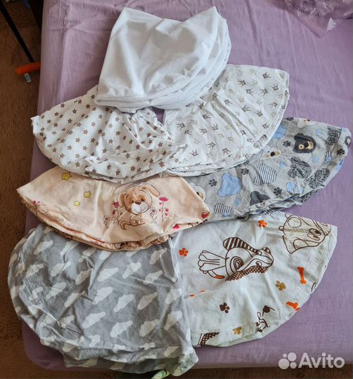 Простынь на резинке круглая