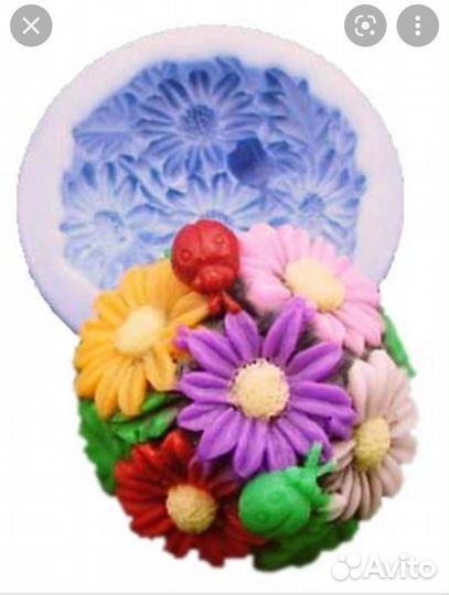 Силиконовая форма 3d для мыла, для гипса, 7 шт