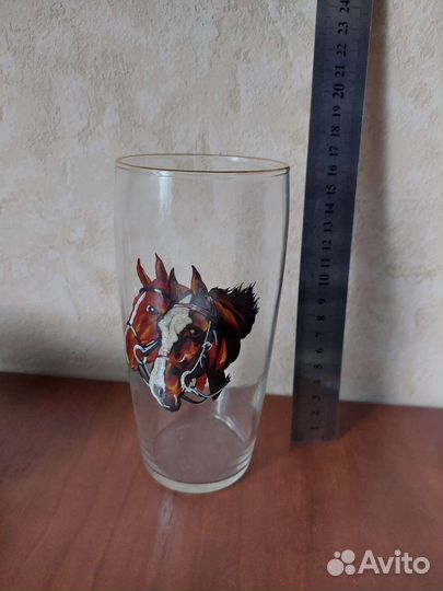 Бокалы.Ручная гравировка.Стакан-ваза. Стекло. СССР