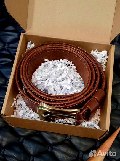 Кожаный ремень ручной работы