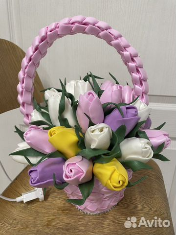 Корзина с цветами из изолона