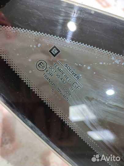 Стекло заднее правое Opel Vectra B 38 X16 1996