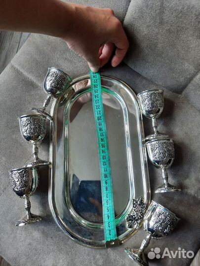 Набор посуды из мельхиора посеребрённый