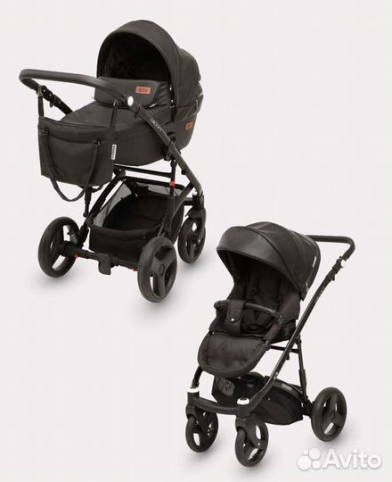 Новая коляска 2 в 1 Riko Basik Aicon Ecco черная