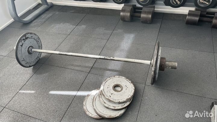 Штанга гриф блины бу