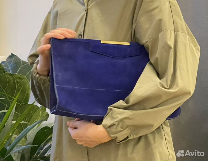 Сумка Zara натуральная замша клатч