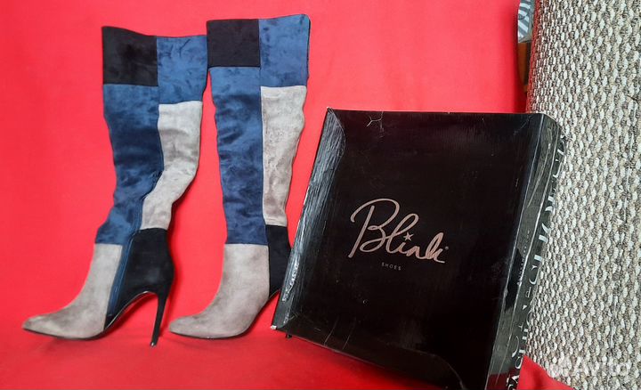 Сапоги женские очень красивые. 37 размер. Замша