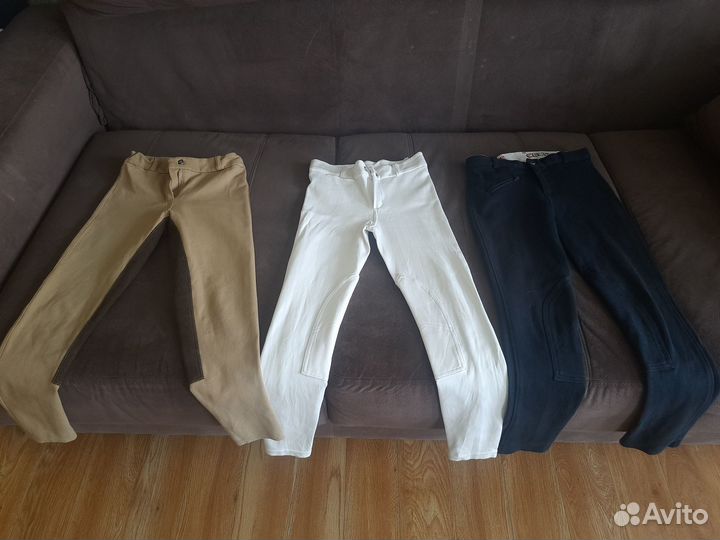 Синие бриджи для верховой езды детские (12 лет)