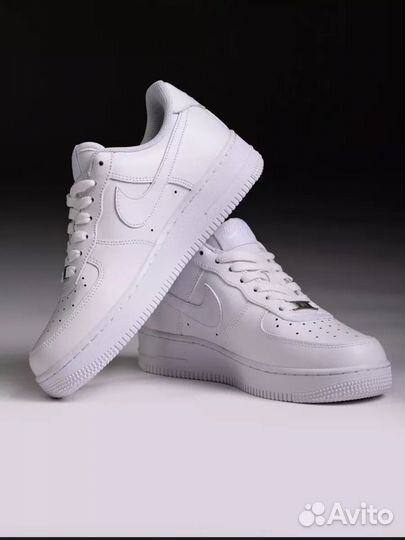 Кроссовки белые Air Force 1 форсы кеды