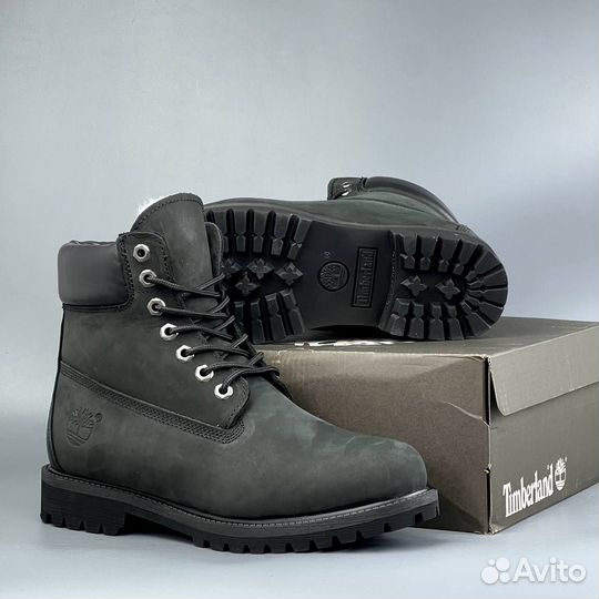 Черные Ботинки Timberland с мехом