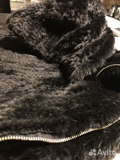 Жилет из вязанной норки