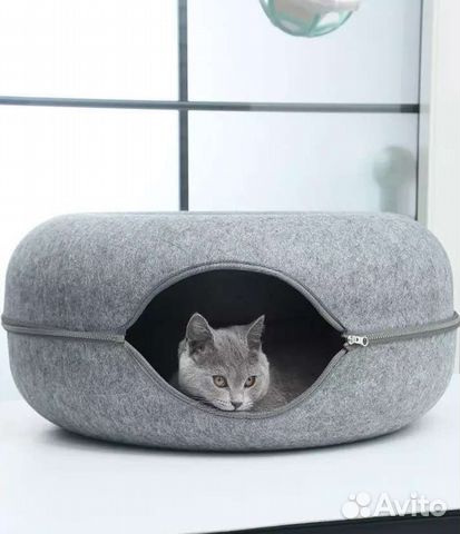 Туннель-домик лежанка для кошек и собак