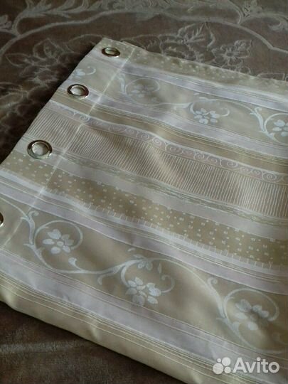 Комплект шторы на люверсах и покрывало на кровать