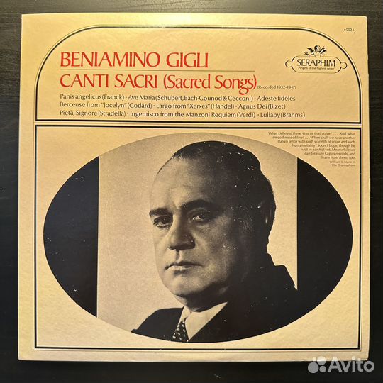 Бениамино Джильи - Священные песни (США 1967г.)