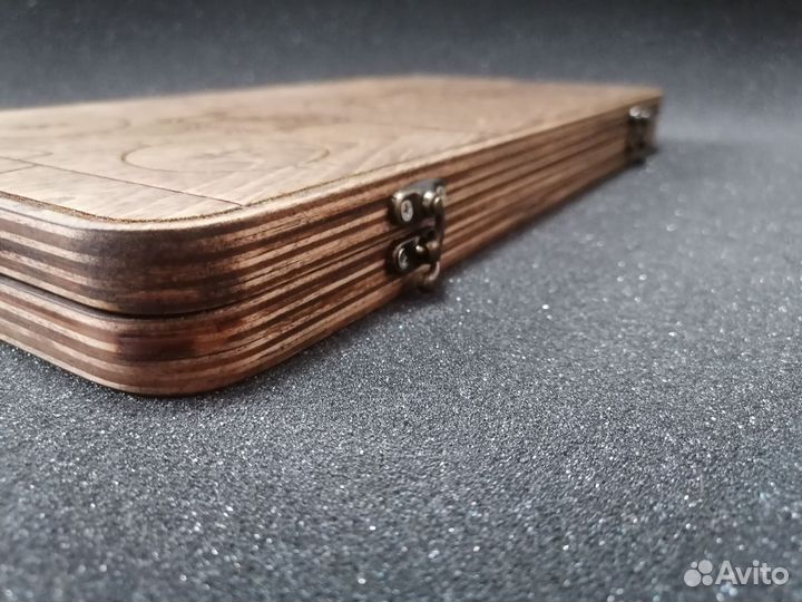 Нарды подарочные ручной сборки со стеклом