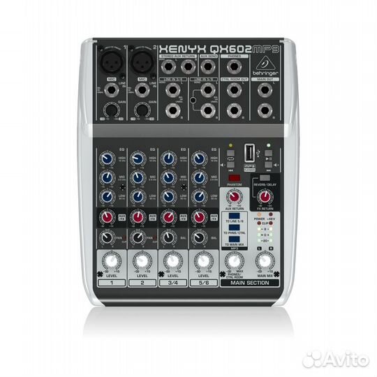 Behringer QX602MP3, микшер, 6 каналов, 2 микр. пре