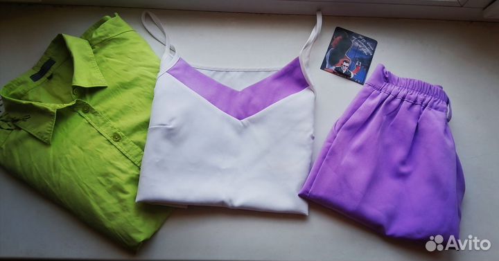 Женский Летний Костюм Топ Рубашка Шорты S