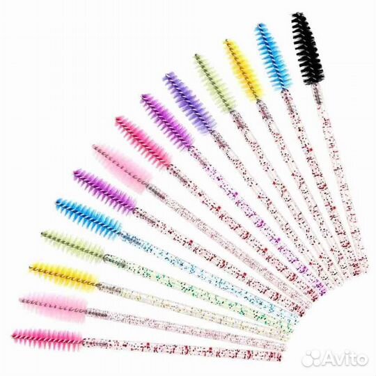 Щеточки для ресниц и бровей, 50 штук