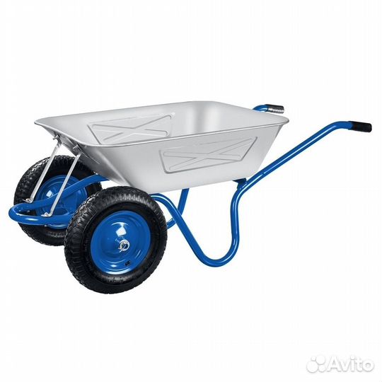 Тачка строительная зубр пт-350 2-колесная 130 л