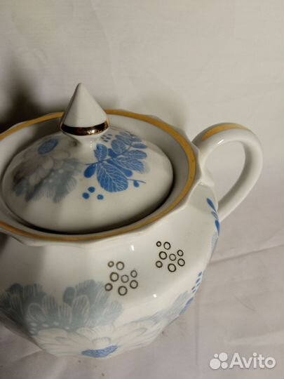 Заварочный чайник СССР. Вербилки. Костяной фарфор