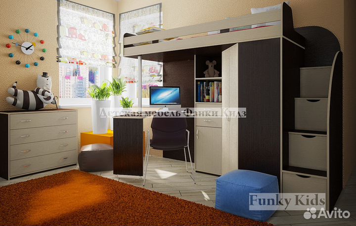 Кровать-чердак Фанки Соло 1