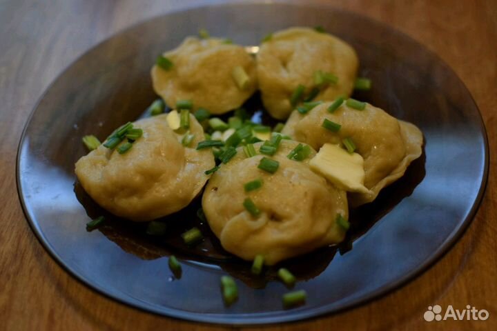 Вареники с картошкой и луком ручной лепки