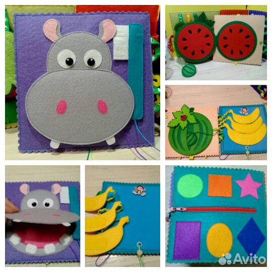 Развивающие книжечки из фетра на заказ
