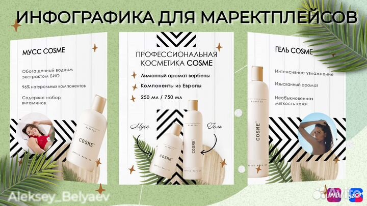 Инфографика для маркетплейсов Wildberries/Ozon