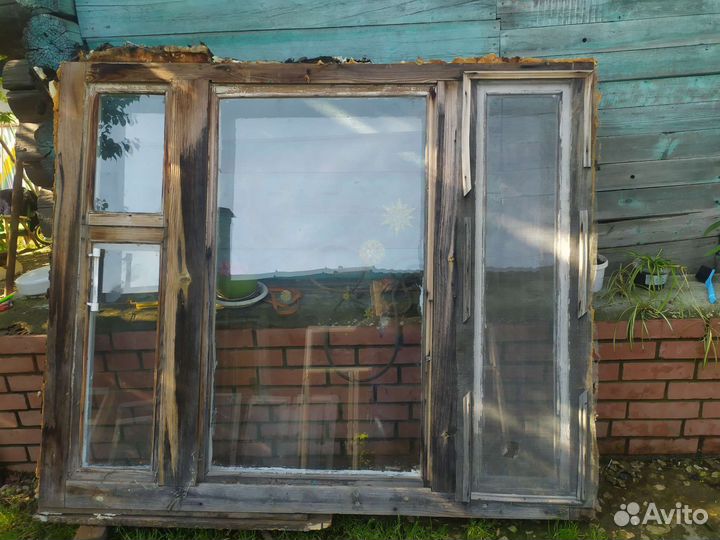 Рама оконная деревянная бу