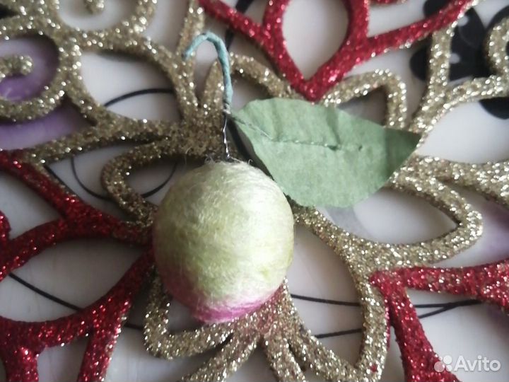 Ватная игрушка, ручной работы папье - Маше ранетка