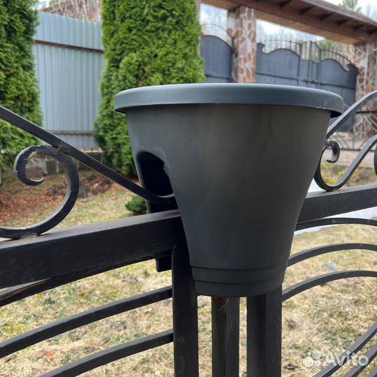 Кашпо на перила 6,5 литров набор 2 шт