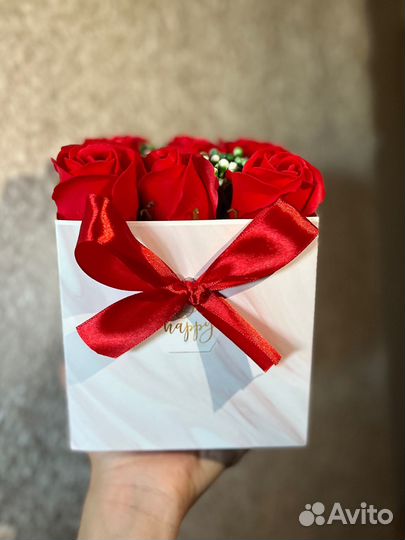 Букет из 9 мыльных роз