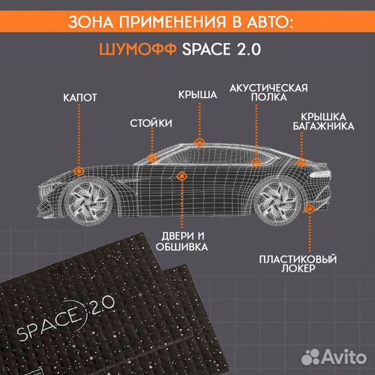 Вибропласт Шумoff space 2.0. Фольга 150 микрон