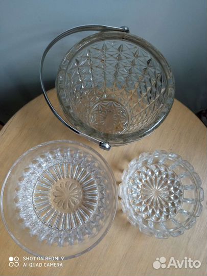 Конфетница стекло СССР