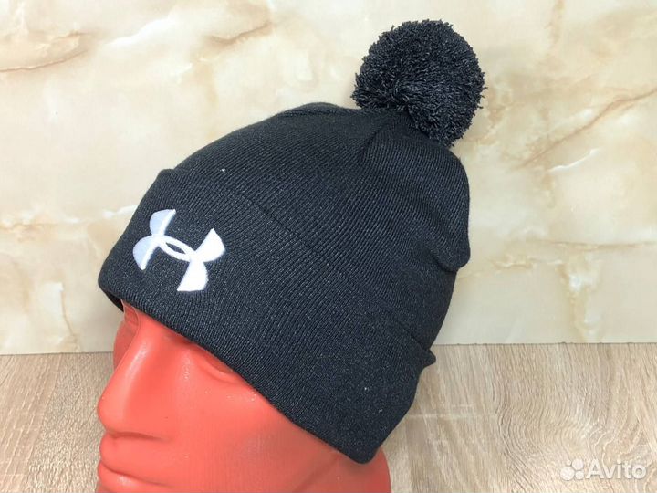 Шапка мужская Under Armour. Зимняя. Серая