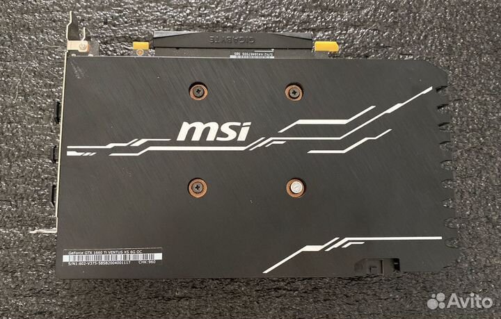 MSI GeForce GTX 1660 Ti ventus XS OC Graphics Card
