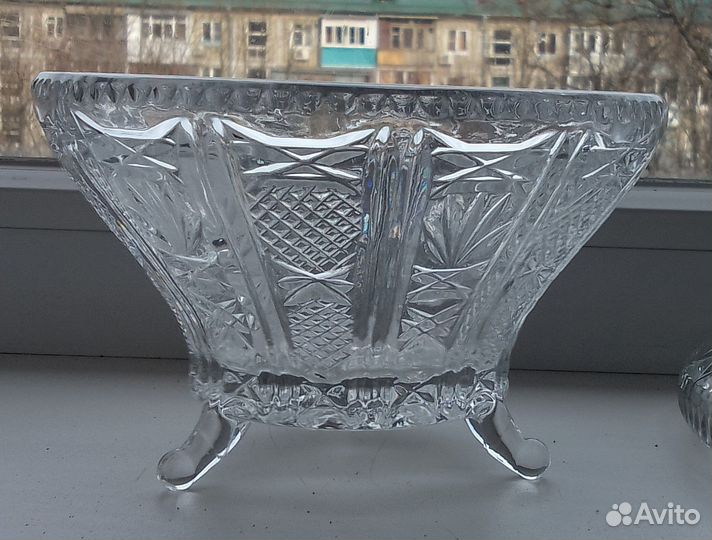 Хрустальная ваза конфетница