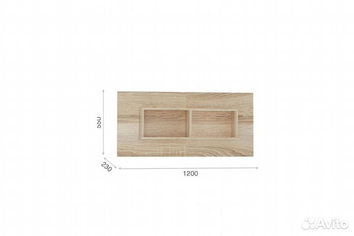 Полка навесная Стелс 1д